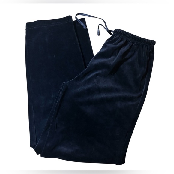 Vintage 2 Piece Set Navy Blue Velvet Women's Jacket and pants - Picture 2 of 7